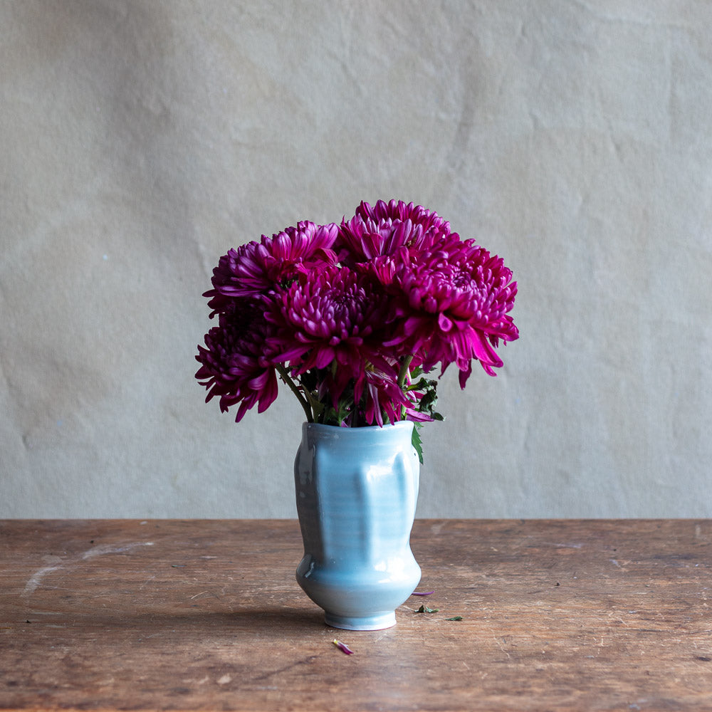 Robins Egg Celadon Porcelain Vase #0871