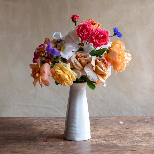 Creamware Hand Cast Bud Vase 4539-1