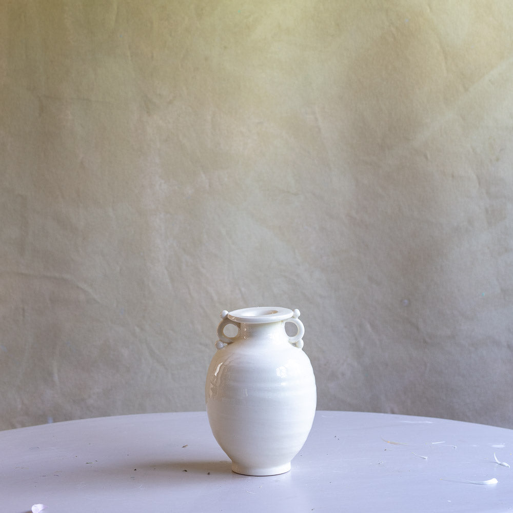 Putnam Vase - Handmade White Earthenware