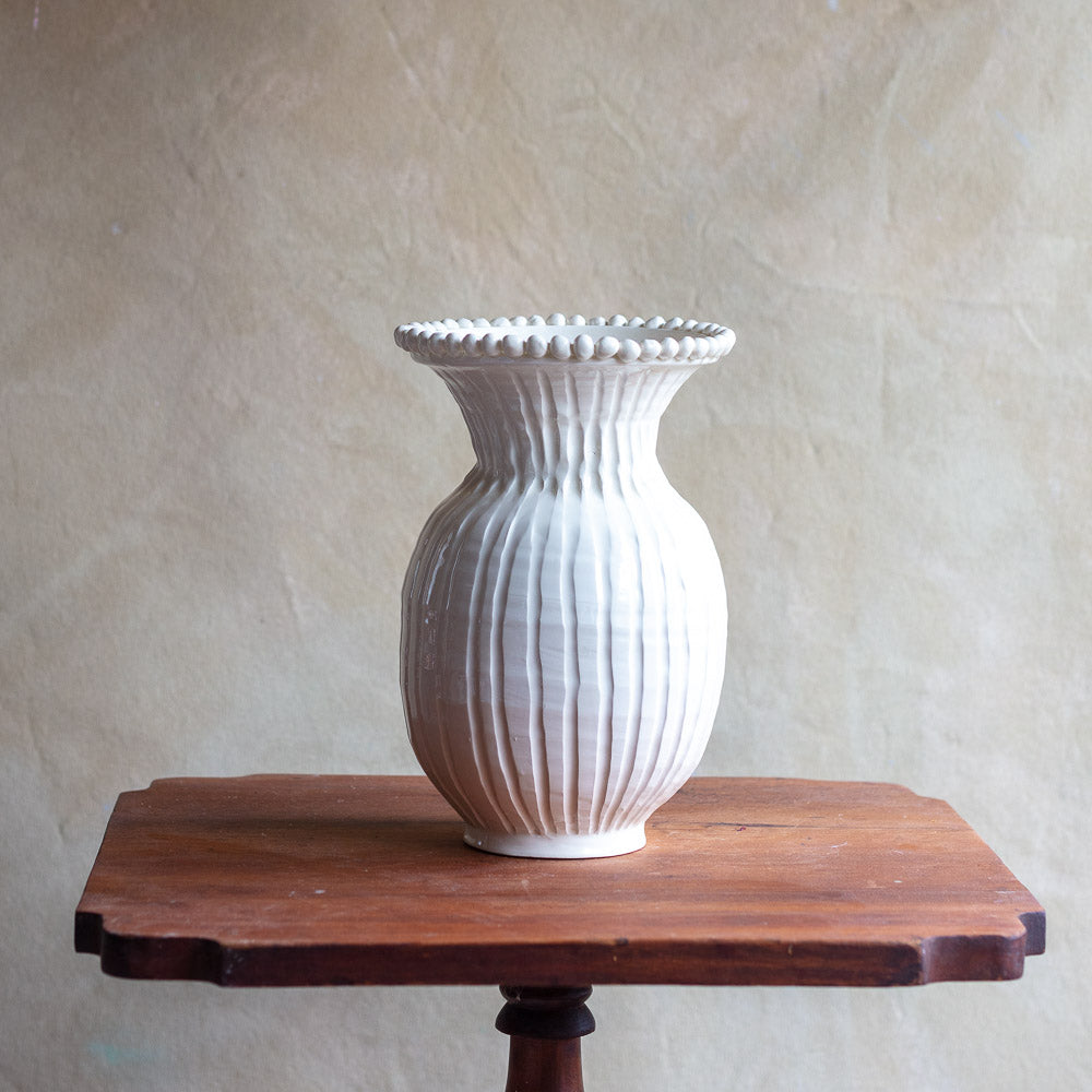 Picasso Vase - Handmade White Earthenware