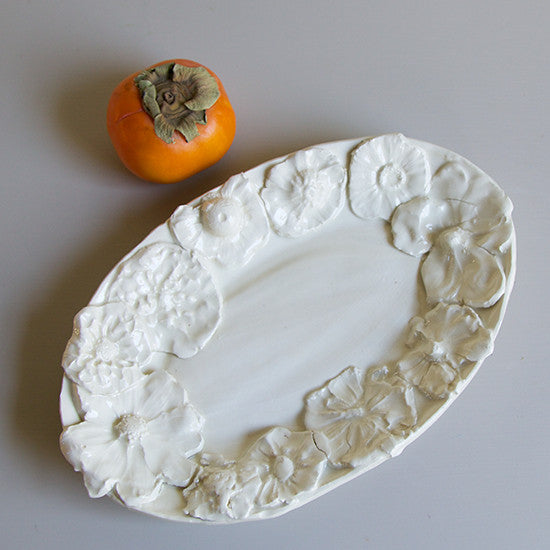 Small Oval Flower Platter – Frances Palmer Pottery