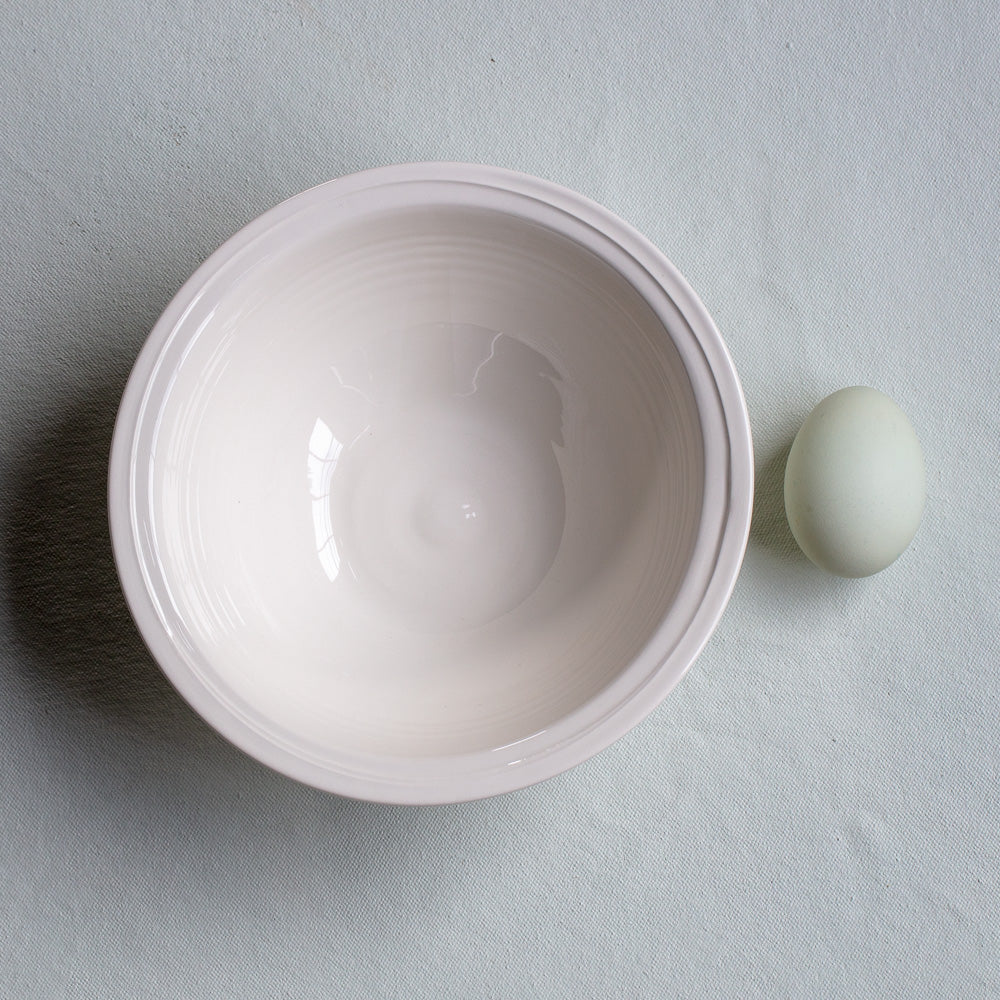 Creamware Hand Cast Cereal Bowl