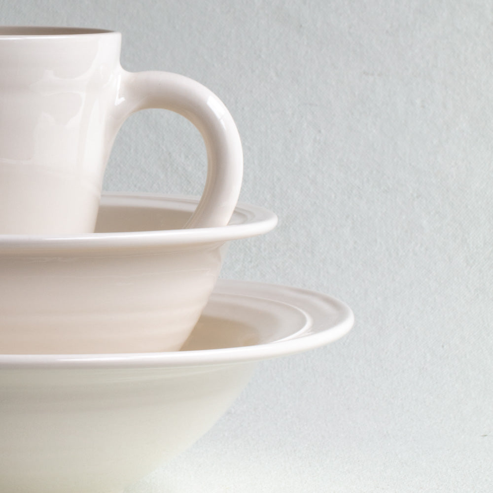 Creamware Hand Cast Cereal Bowl
