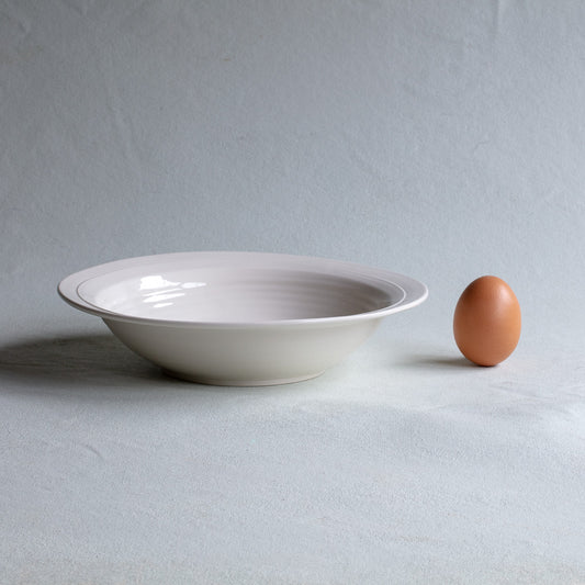 Creamware Hand Cast Salad/Soup Bowl