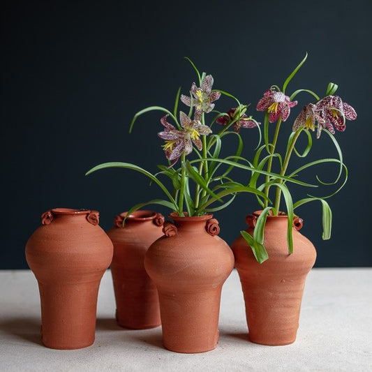 Terracotta Vase with Hand Rolled Handles (each sold separately)