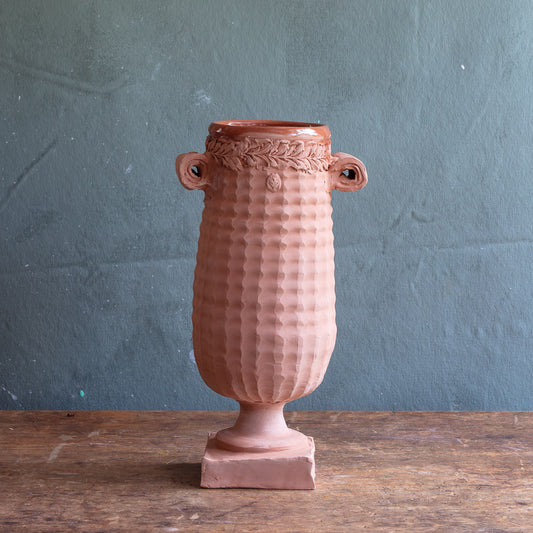Terracotta Vase with Coiled Handles #0443
