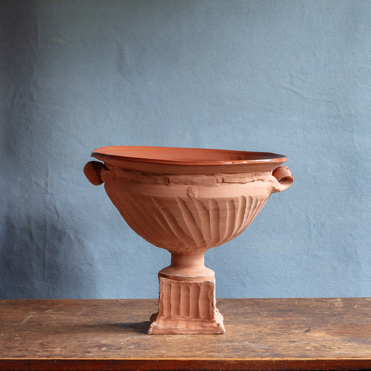 Terracotta Large Footed Bowl #0473