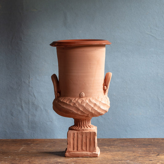 Terracotta Diego Urn Square Pedestal #0475