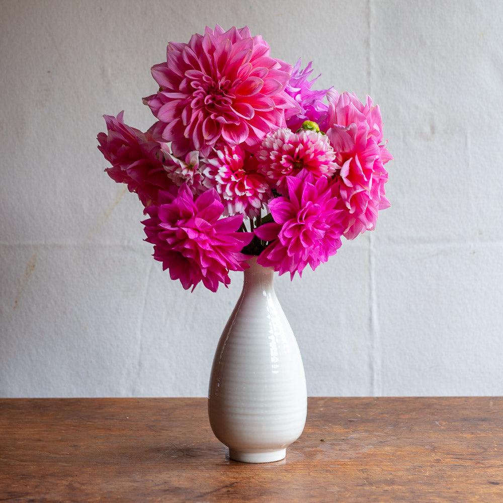 Creamware Hand Cast Bud Vase