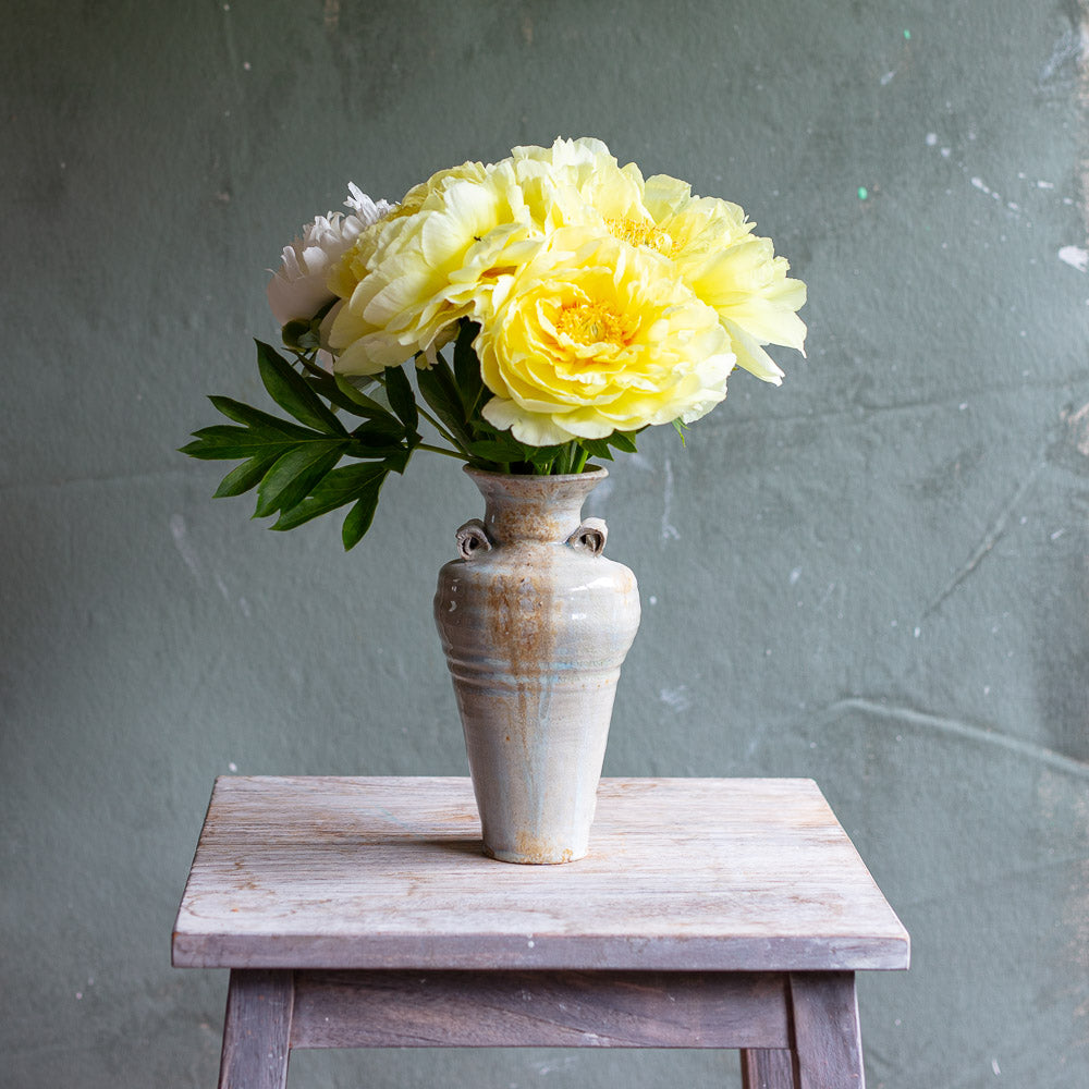 Wood Fired Ash Porcelain Stoneware Vase #504