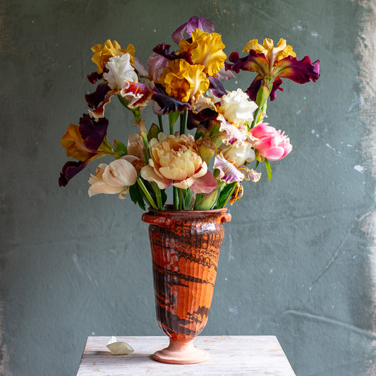 Marbleized Terracotta Vase #1438