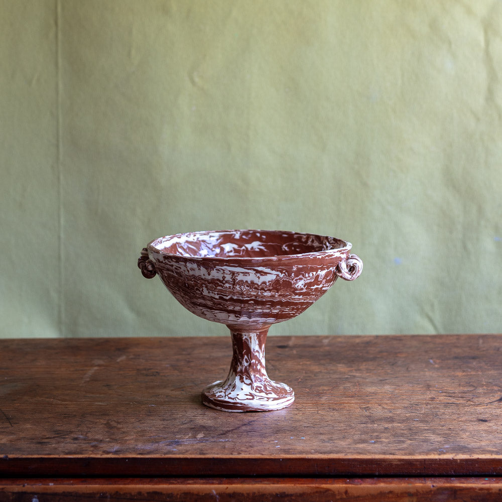Marbleized Pedestal Bowl #1775