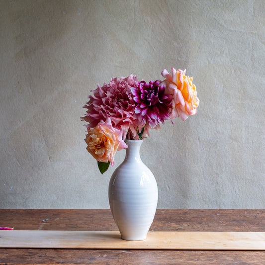 Creamware Hand Cast Bud Vase 4546-8