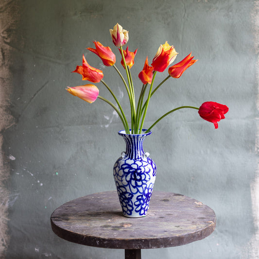 Porcelain Vase with Cobalt Painting #8755